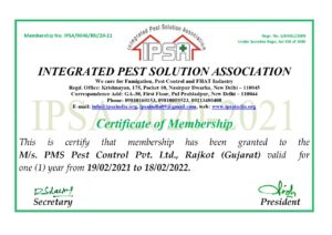 PMS Pest Control Certificate - IPSA 2021-22